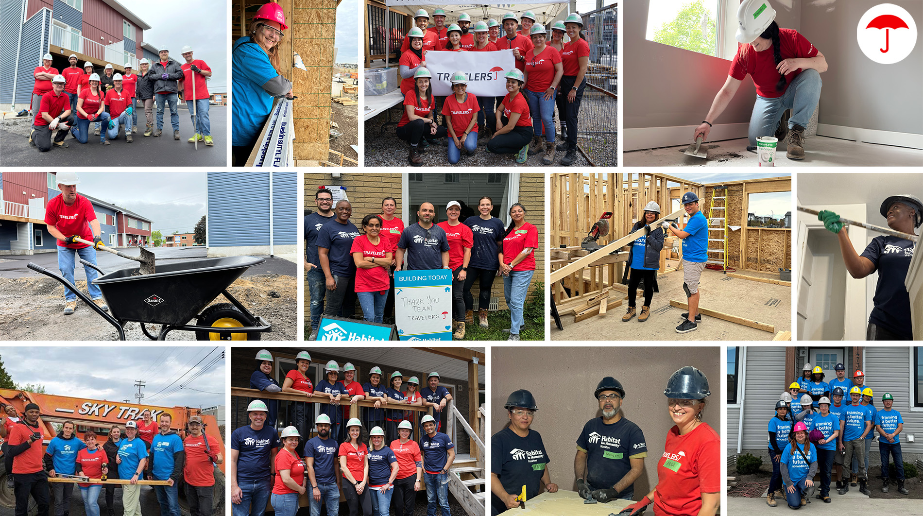 Travelers Canada employees at a Habitat for Humanity Canada 