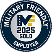 2025 Military Friendly Gold Employer badge