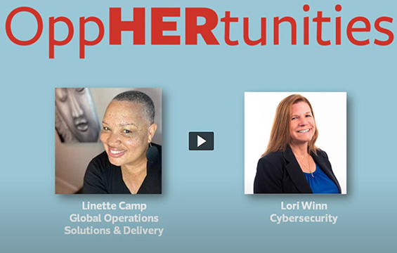 OppHERtunities. Linette Camp, Global Operations Solutions & Delivery. Lori Winn, Cybersecurity.