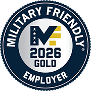 2026 Military Friendly Gold Employer badge