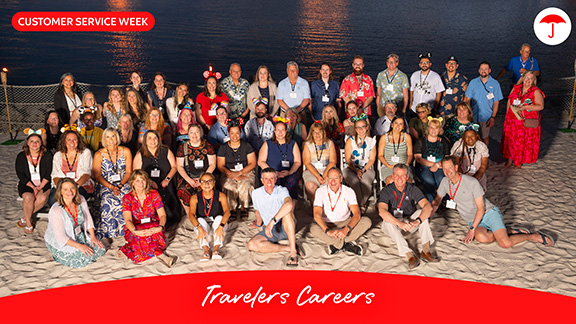 A group of Travelers employees who were recognized as 2024 In-Synch Honorees. Customer Service Week
